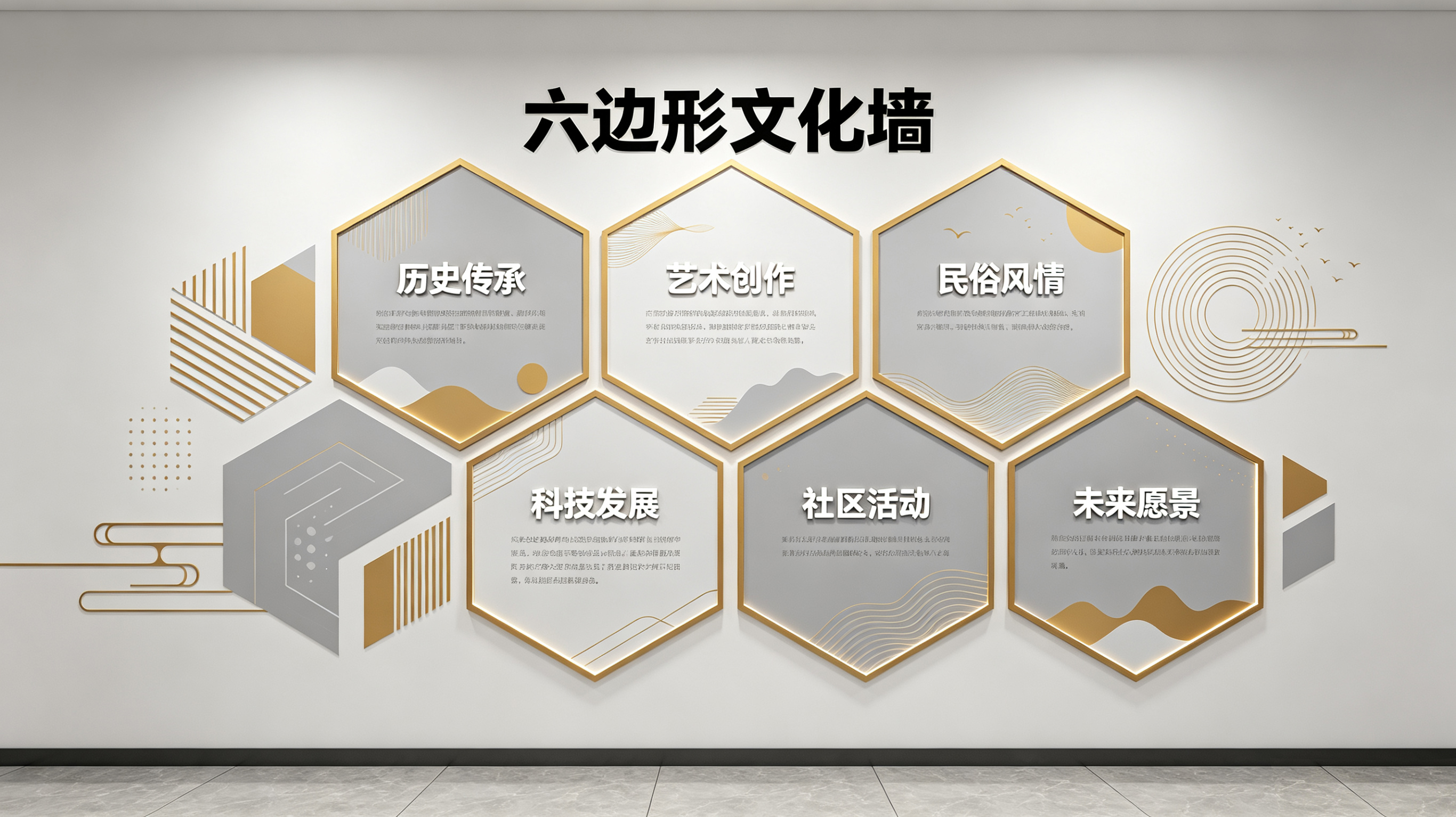 印江企业文化墙 | 六边形信息美学